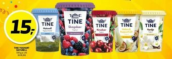 Bunnpris Tine yoghurt naturell tilbud