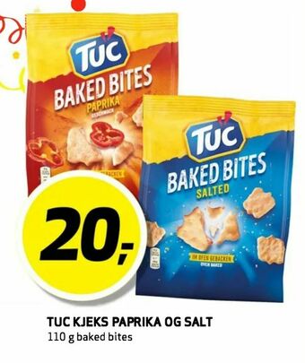 Bunnpris Tuc kjeks paprika og salt tilbud