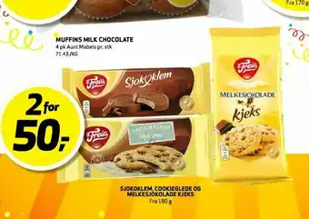 Bunnpris Sjokoklem, cookieglede og melkesjokola de kjeks tilbud