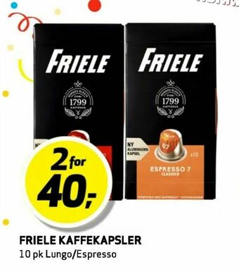 Bunnpris Friele kaffekapsler tilbud