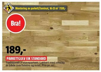 Bauhaus Parkettgulv eik standard tilbud