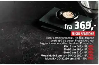 Bauhaus Fliser seastone tilbud