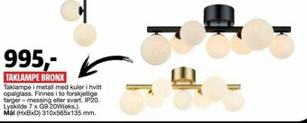 Taklampe bronx
