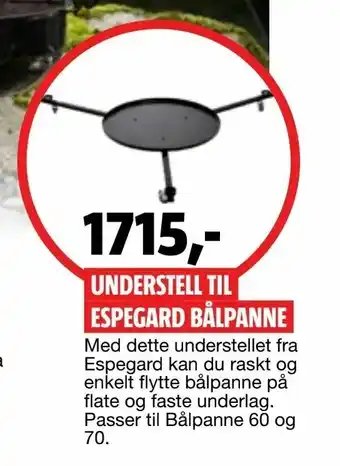 Bauhaus Understell til espegard bålpanne tilbud