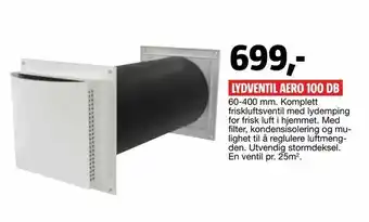 Bauhaus Lydventil aero 100 db tilbud