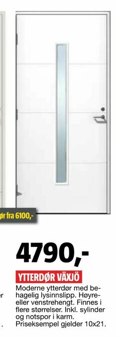 Bauhaus Ytterdør växjö tilbud