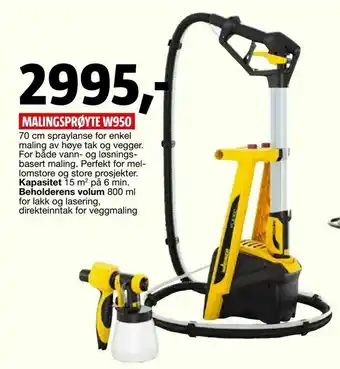 Bauhaus Malingsprøyte w950 tilbud