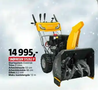 Bauhaus Snøfreser st5262 p tilbud