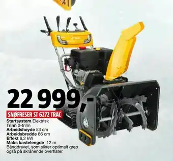Bauhaus Snøfreser st 6272 trac tilbud