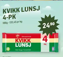 Holdbart Kvikk lunsj 4-pk tilbud