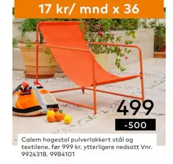 Skeidar Calem hagestol tilbud