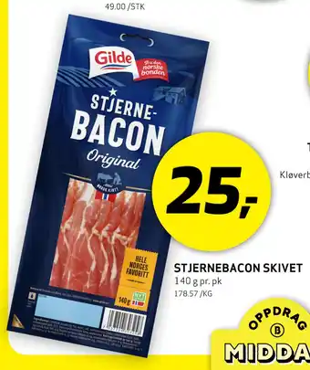 Bunnpris STJERNEBACON SKIVET tilbud