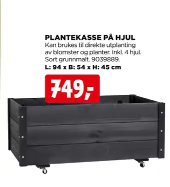jem & fix PLANTEKASSE PÅ HJUL tilbud
