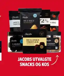 Meny JACOBS UTVALGTE SNACKS OG KOS tilbud