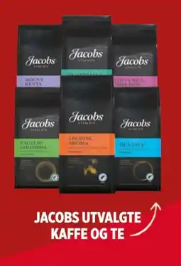 Meny JACOBS UTVALGTE KAFFE OG TE tilbud