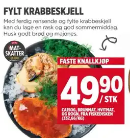 Meny FYLT KRABBESKJELL tilbud