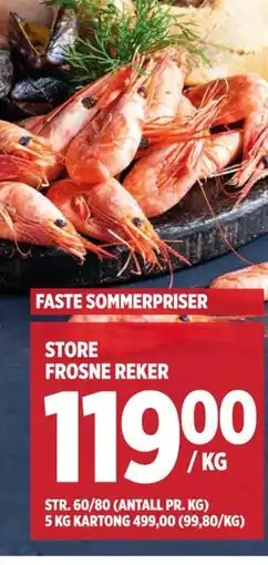 Meny STORE FROSNE REKER tilbud
