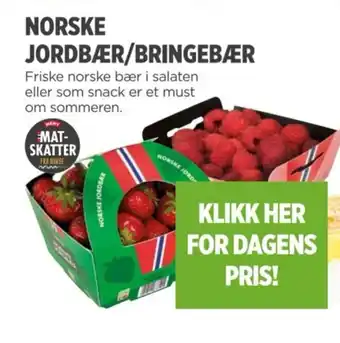 Meny NORSKE JORDBÆR/BRINGEBÆR tilbud