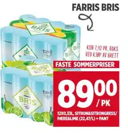 Meny FARRIS BRIS tilbud