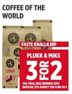 Meny COFFEE OF THE WORLD tilbud