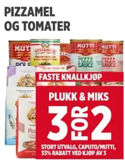 Meny PIZZAMEL OG TOMATER tilbud