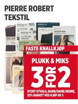 Meny PIERRE ROBERT TEKSTIL tilbud