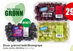 Spar Druer grønne/røde/Strawgrape Cevita tilbud