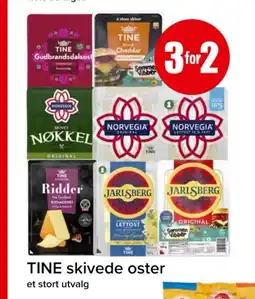 Spar TINE skivede oster tilbud