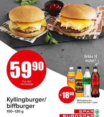 Spar Kyllingburger/ biffburger tilbud