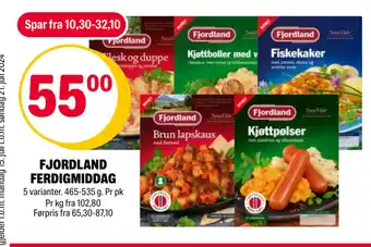 Coop Extra FJORDLAND FERDIGMIDDAG tilbud
