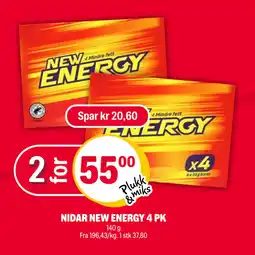 Coop Extra NIDAR NEW ENERGY 4 PK tilbud