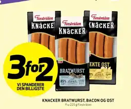 Bunnpris KNACKER BRATWURST, BACON OG OST tilbud