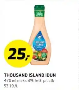 Bunnpris THOUSAND ISLAND IDUN tilbud