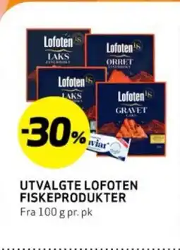 Bunnpris UTVALGTE LOFOTEN FISKEPRODUKTER tilbud