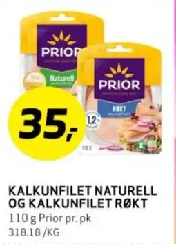 Bunnpris KALKUNFILET NATURELL OG KALKUNFILET RØKT tilbud