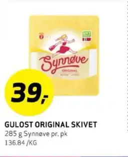 Bunnpris GULOST ORIGINAL SKIVET tilbud