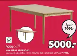 JYSK MARSTRUP SPISEBORD tilbud