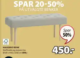 JYSK HAGEBRO BENK tilbud
