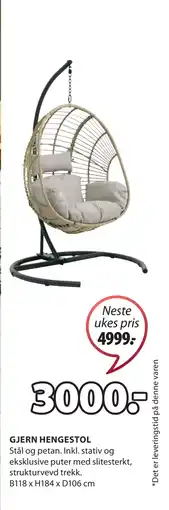 JYSK GJERN HENGESTOL tilbud