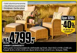 Europris LYNGBY LOUNGESETT tilbud