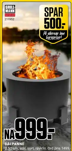 Europris BÅLPANNE tilbud