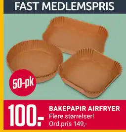 Europris BAKEPAPIR AIRFRYER tilbud