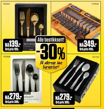Europris Alle bestikksett! tilbud