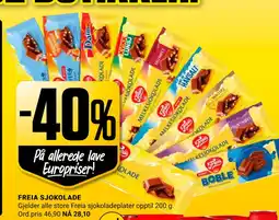 Europris FREIA SJOKOLADE tilbud