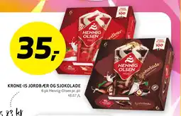 Bunnpris KRONE-IS JORDBÆR OG SJOKOLADE tilbud