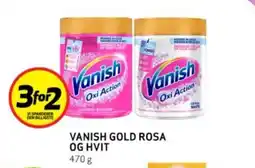 Bunnpris VANISH GOLD ROSA OG HVIT tilbud