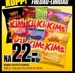 Europris KIMS POTETCHIPS tilbud