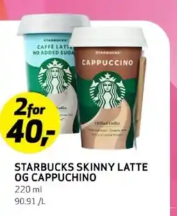 Bunnpris STARBUCKS SKINNY LATTE OG CAPPUCHINO tilbud