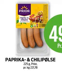 Kiwi PAPRIKA- & CHILIPØLSE tilbud