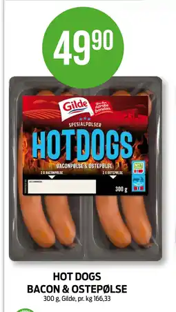 Kiwi HOT DOGS BACON & OSTEPØLSE tilbud